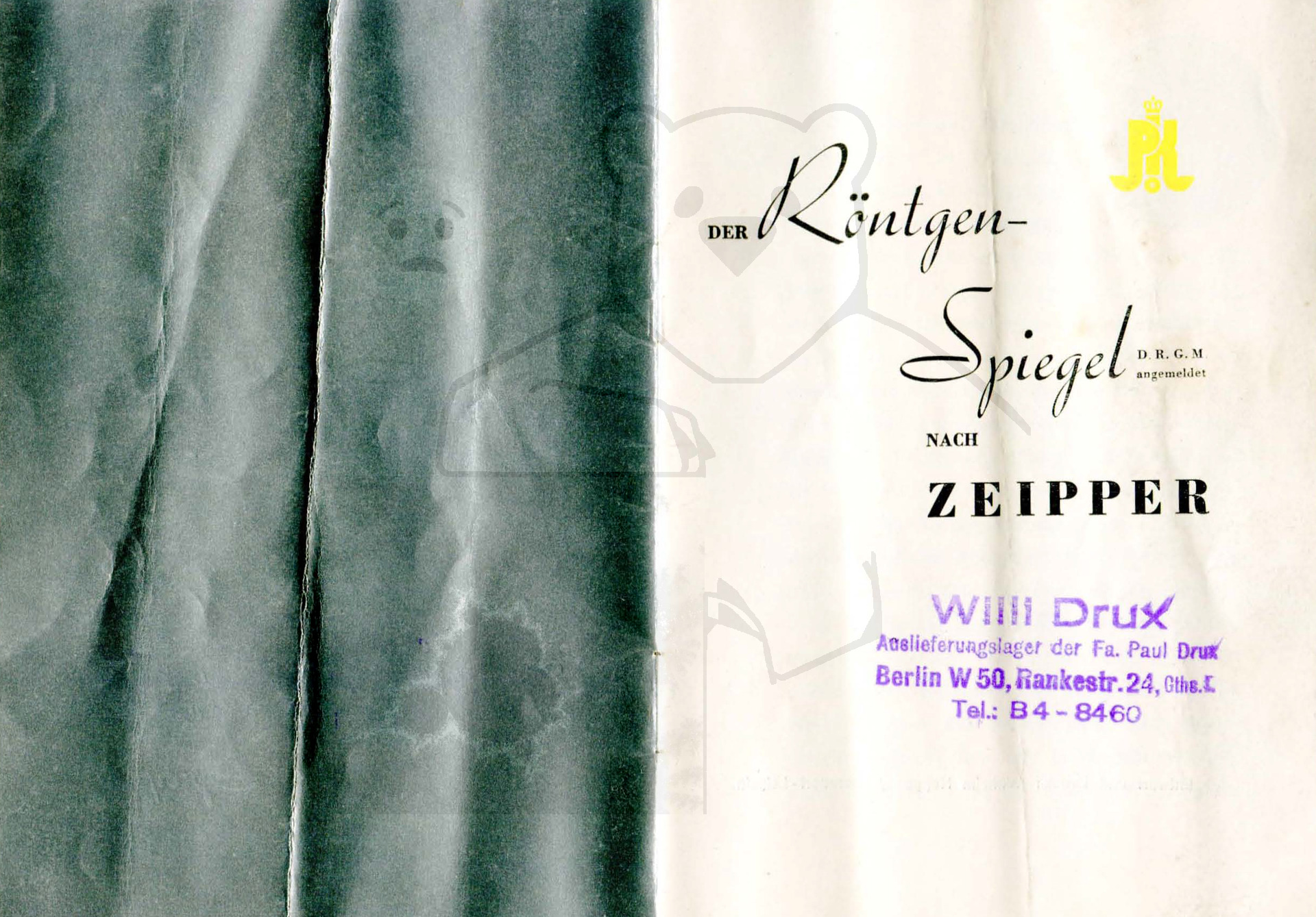 Röntgenspiegel nach Zeipper, Mitte der 1930'er Jahre - Anleitung, Seite 1